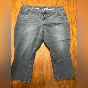 Dark Wash Seven7 Cropped Jean, Size 24W